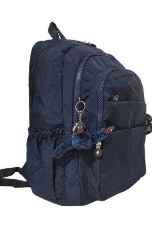 Relaxion Marineblauer wasserdichter Klinkerstoff-Rucksack mit großem Innenvolumen und mehreren Fächern 1625RKY - 4