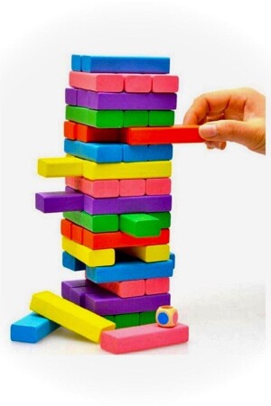 Renkli Jenga Zarı At Çekeceğin Rengi Belirle JENGADENGE - 1