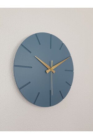 Replik – Dekorative, handgefertigte Wanduhr aus Holz mit besonderem Design, 34 x 34 cm, minimalistisches Graffiti-Grau - 2