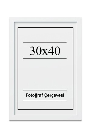 Resim Çerçevesi Beyaz 30x40 Diploma Belge Sertifika Tekli Düz model Fotoğraf Resim Çerçeve Seti - 1