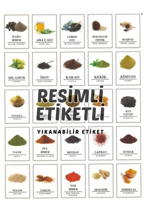 Resimli Etiketli 12'li Akrilik Vakumlu Ahşap Kapak Kare Baharatlık Seti 300 Ml-baharatlık Takımı TYCVR6NBON169046612294883 - 5