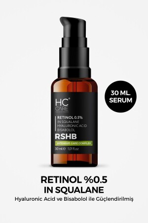 Retinol 0 %. 5 In Squalane Anti-Falten- und Anti-Aging-Hautpflegeserum 30 ml. 80265 - HC Care