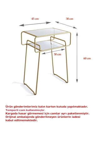 Retro-Beistelltisch, Couchtisch aus Metall, Couchtisch aus Glas, Wohnzimmer, Schlafzimmer, Eingang CM-RYS - 7