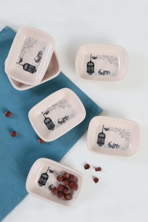 MNZ-Retro مستطيل طعام خفيفة / قارب 13 سم 6 قطع KY501013F030A5191390AKY700 - Keramika