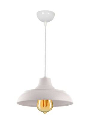 MNZ-Retro الروستيك النموذج المعدن الحديث واحد ضوء اللقاء الأبيض Chandelier Cafe - Lambadar