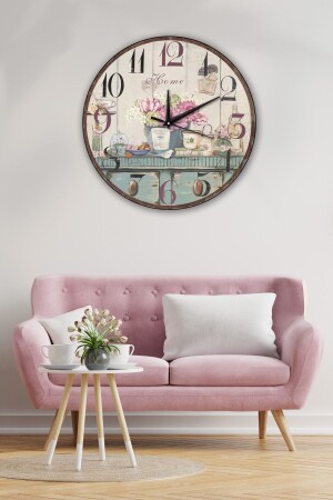 Retro Tasarımlı Duvar Saati 35x35cm - Modabilge