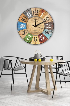 Retro Tasarımlı Duvar Saati 35x35cm - Modabilge