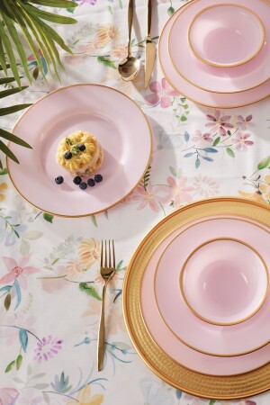 Retro V2 Pembe 18 Parça 6 Kişilik Yemek Takımı 153.03.06.5116 - Karaca