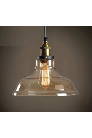 Retro,rustik,vitage Tekli Cam Sarkıt Avize Çap:28cm RIO0001682 - RİOLİGHT