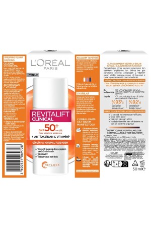 Revitalift Clinical 12 % reines Vitamin C aufhellendes Serum und Sonnenschutz für das Gesicht mit Lichtschutzfaktor 50+ und UV-Schutz, 50 ml - 4