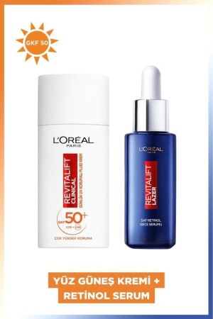 Revitalift Clinical SPF 50+ Gesichtssonnenschutz 50 ml & Revitalift Laser Pure Retinol Nachtserum 30 ml PKTUVFLDRTNLSRM - 3