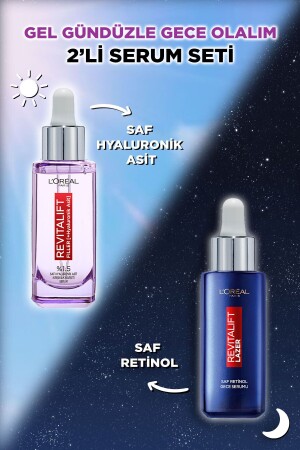 Revitalift Filler 1 %. 5 Anti-Falten-Serum mit reiner Hyaluronsäure + Nachtserum mit reinem Retinol PKTRVTDOLKRSERST - 2