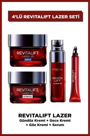 Revitalift Lazer X3 Yoğun Yaşlanma Kırışıklık Karşıtı 4'lü Cilt Bakım Seti 36005233034964 - 3