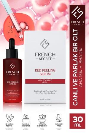 Revitalisierendes Tone Equalizing Anti-Blemish Renewing Red Peeling Serum 30 ml AHA%15+BHA%2+PH3,8 FS03 - 1