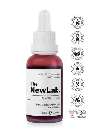 Revitalisierendes und glättendes Hautton-Rot-Peeling-Serum 30 ml (AHA 10 % BHA 2 %) NL01 - 1