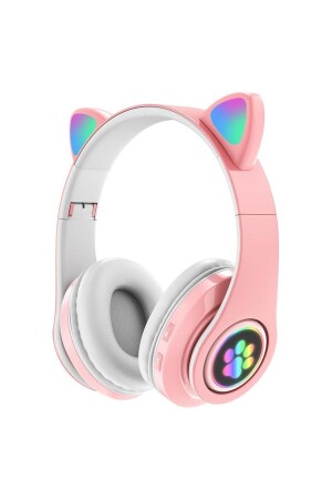 Rgb Kedili Katlanabilir Kulak Üstü Kablosuz Bluetooth 5.0 Kedi Kulaklık (B39M) 35635 - 1
