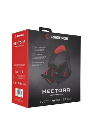 Rh1 Hectora Siyah/kırmızı 2*3,5mm Oyuncu Mikrofonlu Kulaklık - 5