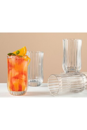 Ricco Glass Set mit 4 Softdrinkgläsern 340 ml, transparent - 2