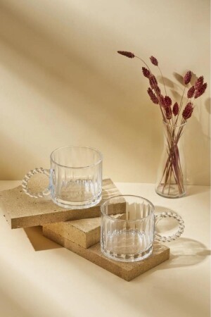 Ringo Line 2er-Pack 325-ml-Glasbecher mit Perlengriff - Perotti