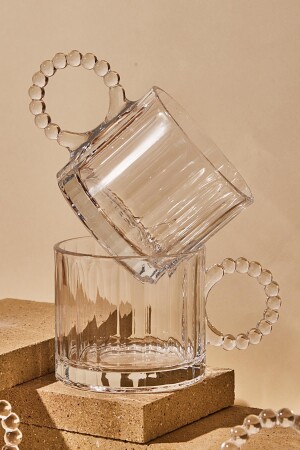 Ringo Line 4-teiliger 325-ml-Glasbecher mit Perlengriffbecher 14889 - 6