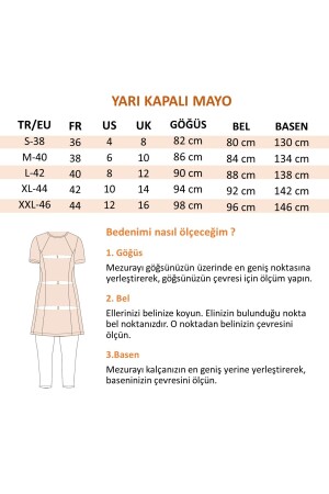 Rivamera Siyah Kadın Yaprak Desen Detaylı Yarı Kapalı Mayo R2217 2443 - 7