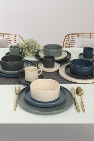 River Stapelbares Speise-/Frühstücksset 20-teilig für 4 Personen TY038020F14XA000000MAP2400 - Keramika