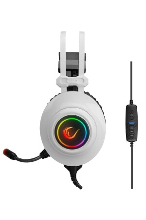Rm-k1 Pulsar Beyaz Usb 7.1 Surround Titreşim Rgb Işık Efektli Gaming Oyuncu Mikrofonlu Kulaklık ST10847 - 2