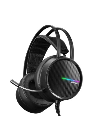 RM-K3 CASHE PLUS USB 7. 1 Rainbow LED Flexibles, langlebiges schwarzes Gaming-Headset mit Mikrofon 38270 - 1