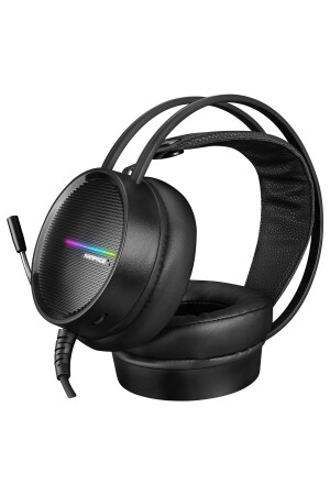 RM-K3 CASHE PLUS USB 7. 1 Rainbow LED Flexibles, langlebiges schwarzes Gaming-Headset mit Mikrofon 38270 - 4