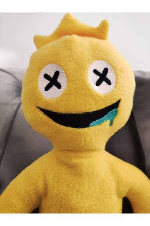 Roblox Rainbow Friends Yellow Chapter 2 Taçlı Monster (SARI) Peluş Oyuncak -45 Cm - Sarı Renk- BLUE - 8