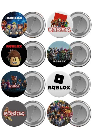 Roblox Taschenabzeichen-Set, 8-teilig, größte Größe 5. 8 cm große Pin-Brosche - 1