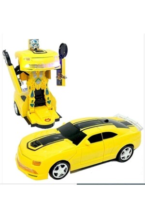 Robot Racez Car Robot Olabilen Sarı Araba 100500 - 5