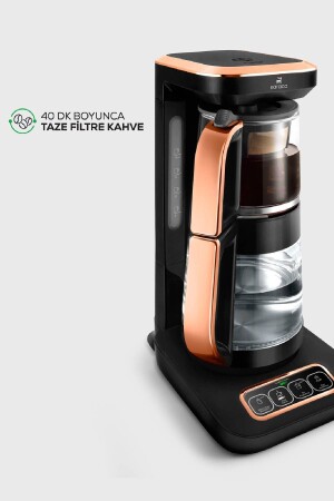 Robotea Pro 4 in 1 Konuşan Cam Çay Makinesi Black Copper - 5
