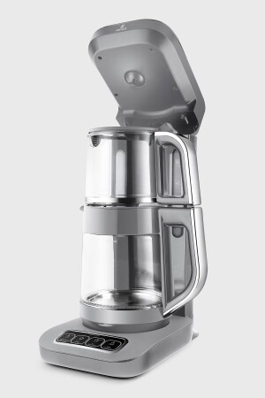 Robotea Pro 4 in 1 Konuşan Cam Çay Makinesi Cool Gray - 4