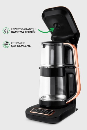 Robotea Pro 4-in-1 sprechende Glas-Teemaschine, schwarzes Kupfer - 5