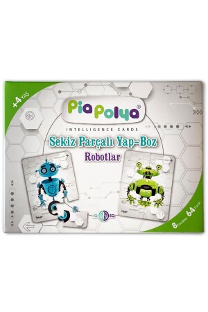 Robotlar | Sekiz Parçalı Yap-boz | 8 Grup | 64 Parça | Mukavva Robotlar8Parça - 2