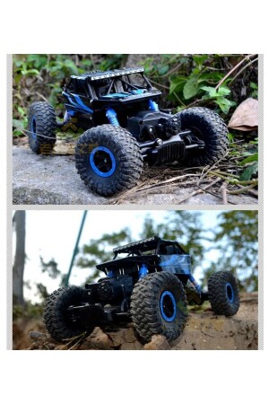 Rock Crawler Uzaktan Kumandalı Jeep Oyuncak Araba 1:18 Ölçek Mavi AN518784561564 - 5