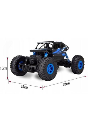 Rock Crawler Uzaktan Kumandalı Jeep Oyuncak Araba 1:18 Ölçek Mavi AN518784561564 - 7