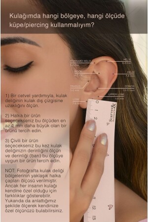 Rodyum Helix Piercing Kıkırdak Küpesi Kırlangıç - 5