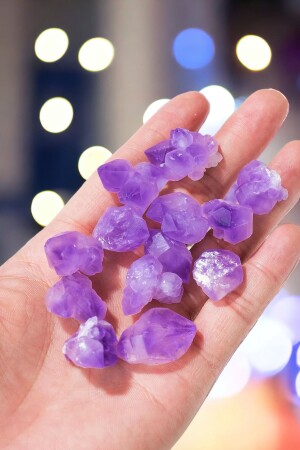 Rohe, unverarbeitete Amethyst-Masse (Stein mit positiver Energie) im Portemonnaie-Format - 2