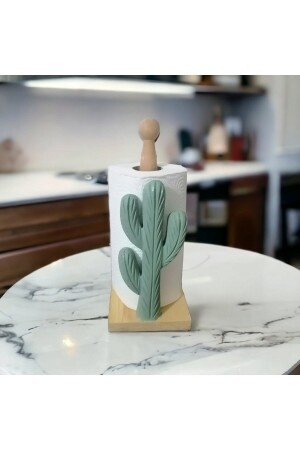 Rollenhandtuchspender aus Holz, Papierhandtuchhalter, dekorativer Kaktusbaum, Modell 3301000000514 - 3