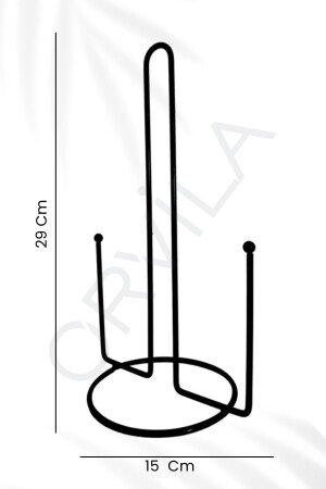 Rollenpapierhandtuchhalter – Serviettenhalter aus schwarzem Edelstahl - 3