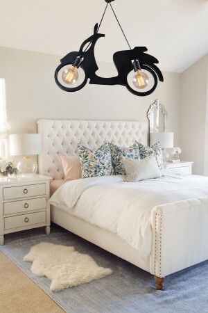 Roller Motor Fahrrad Kronleuchter Pendelleuchte Moderne rustikale dekorative Lampe Jugend- und Kinderzimmer UTM0022 - 2