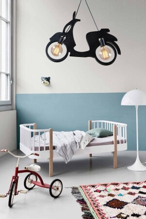 Roller Motor Fahrrad Kronleuchter Pendelleuchte Moderne rustikale dekorative Lampe Jugend- und Kinderzimmer UTM0022 - 4