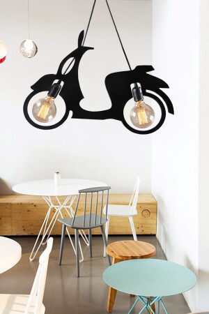 Roller Motor Fahrrad Kronleuchter Pendelleuchte Moderne rustikale dekorative Lampe Jugend- und Kinderzimmer UTM0022 - 6