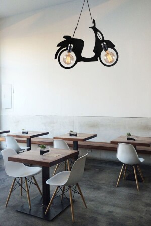 Roller Motor Fahrrad Kronleuchter Pendelleuchte Moderne rustikale dekorative Lampe Jugend- und Kinderzimmer UTM0022 - 7