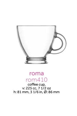 Roma Çay Fincanı 6'lı - 2