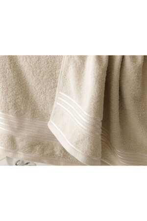 Romantic Stripe Floşlu Banyo Havlusu Takımı Açık Gri 10029017-1 - 2