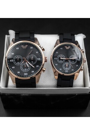 Romantische rosafarbene Paar-Liebhaber-Uhren mit schwarzem Armband Vg97 66325 - 1