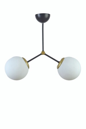 Romeo Modern Design Wohnzimmer Küche Schwarz Farbe Antik Detaillierter 2-teiliger Kronleuchter aus weißem Glas JLT01 - 2